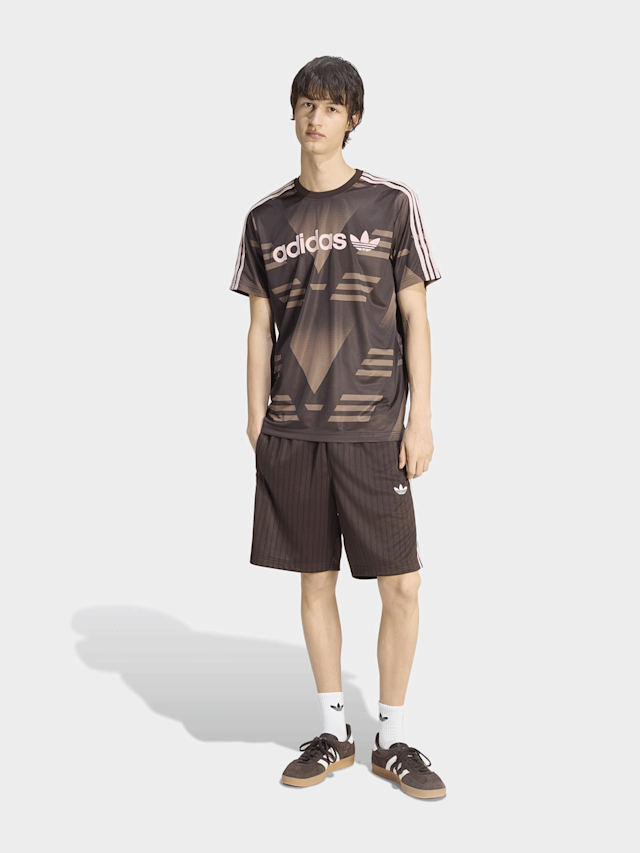 adidas Originals, Firebird Engineered Stripes Shorts, brown, Image 5 of 5
