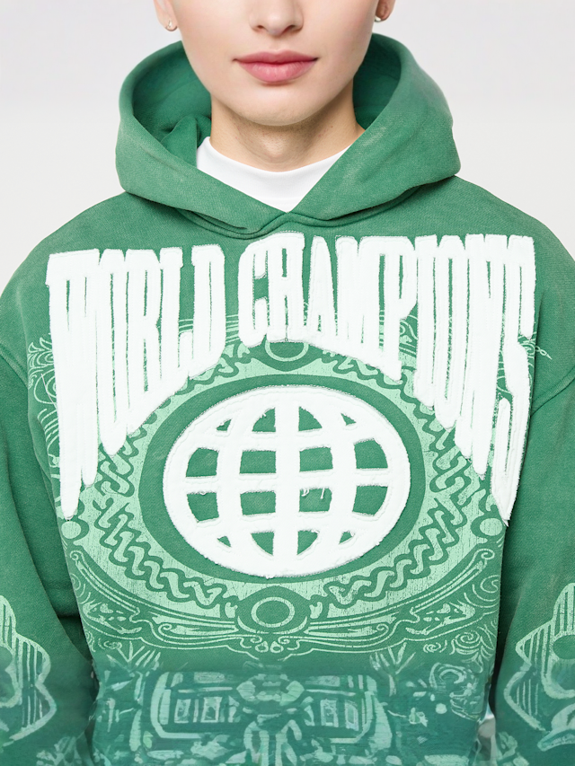 Smoke Rise, Champion Fleece Hoodie, green, Image 3 of 5