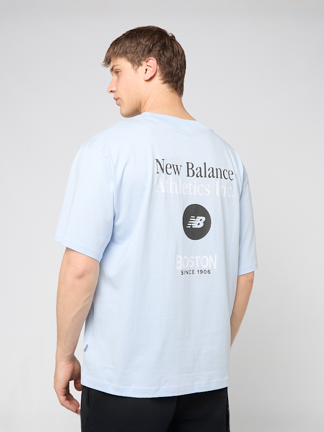 New Balance, TEE-SHIRT graphite sombre/black, blue, Image 1 of 5