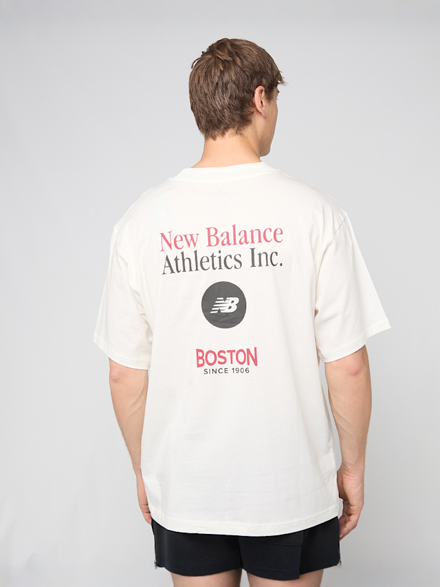 New Balance, TEE-SHIRT graphite sombre/black, beige, Image 1 of 5