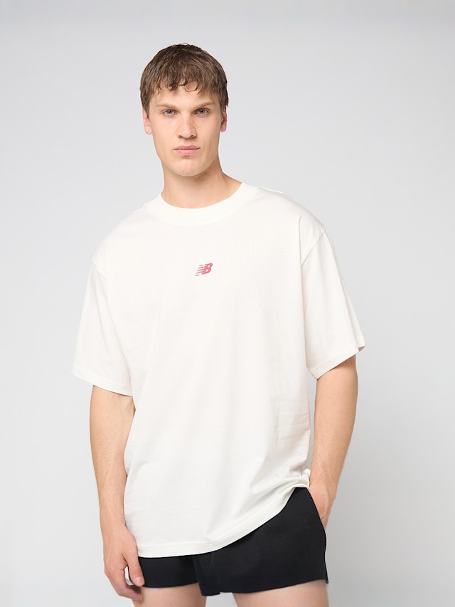 New Balance, TEE-SHIRT graphite sombre/black, beige, Image 2 of 5