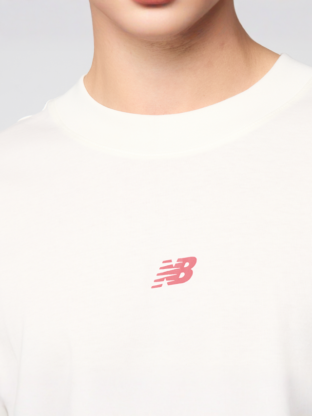 New Balance, TEE-SHIRT graphite sombre/black, beige, Image 3 of 5