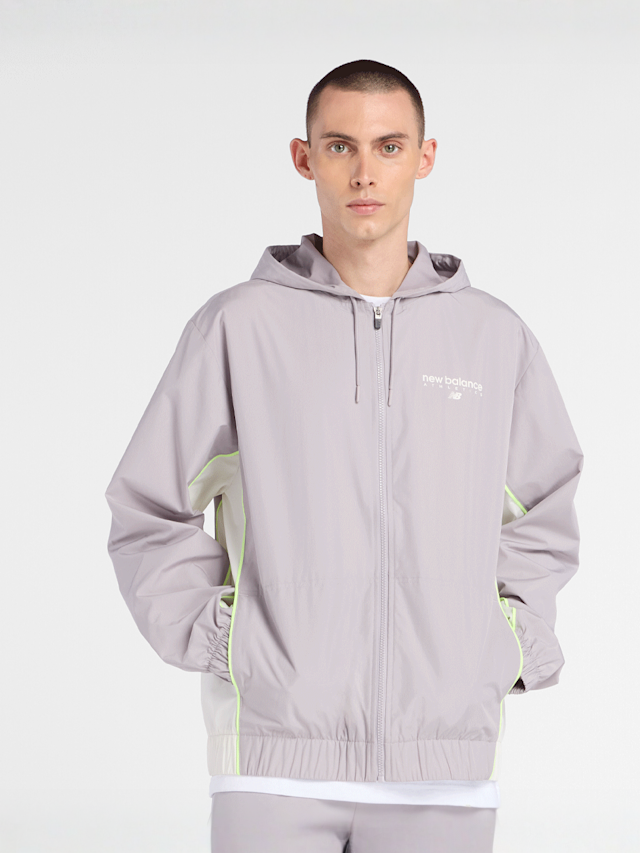 New Balance, Trackside Woven Jacket, grey, Image 1 of 4