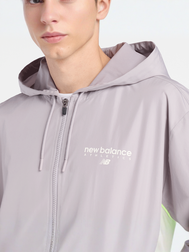 New Balance, Trackside Woven Jacket, grey, Image 3 of 4