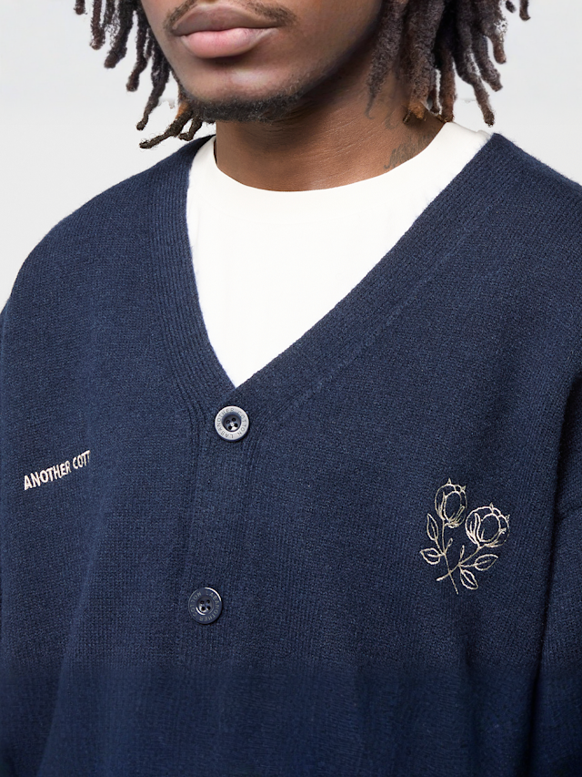 Another Cotton Lab, Another Knit Cardigan, blue, Image 3 of 6