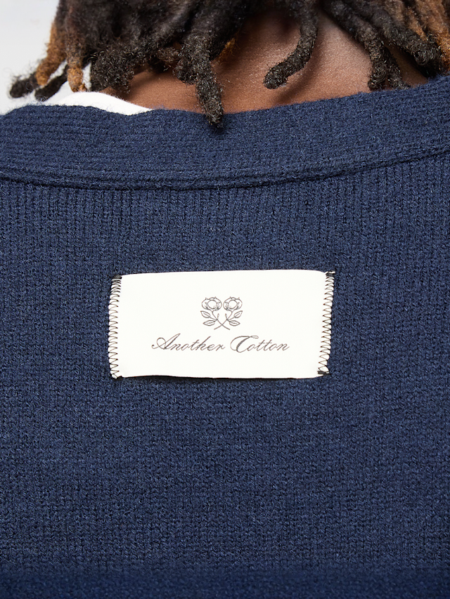 Another Cotton Lab, Another Knit Cardigan, blue, Image 5 of 6