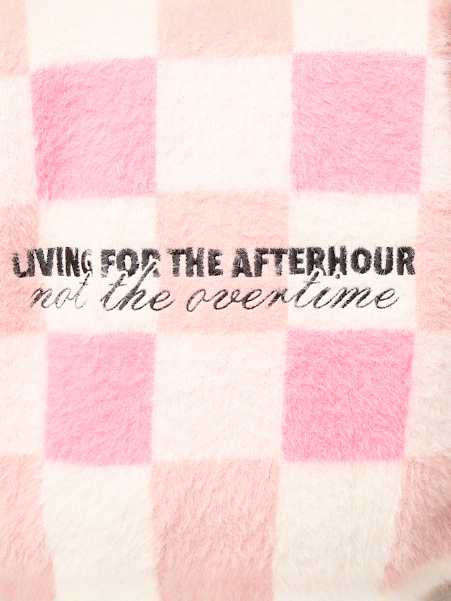 Another Cotton Lab, Another Checked Knit Sweater, light pink, Image 4 of 5