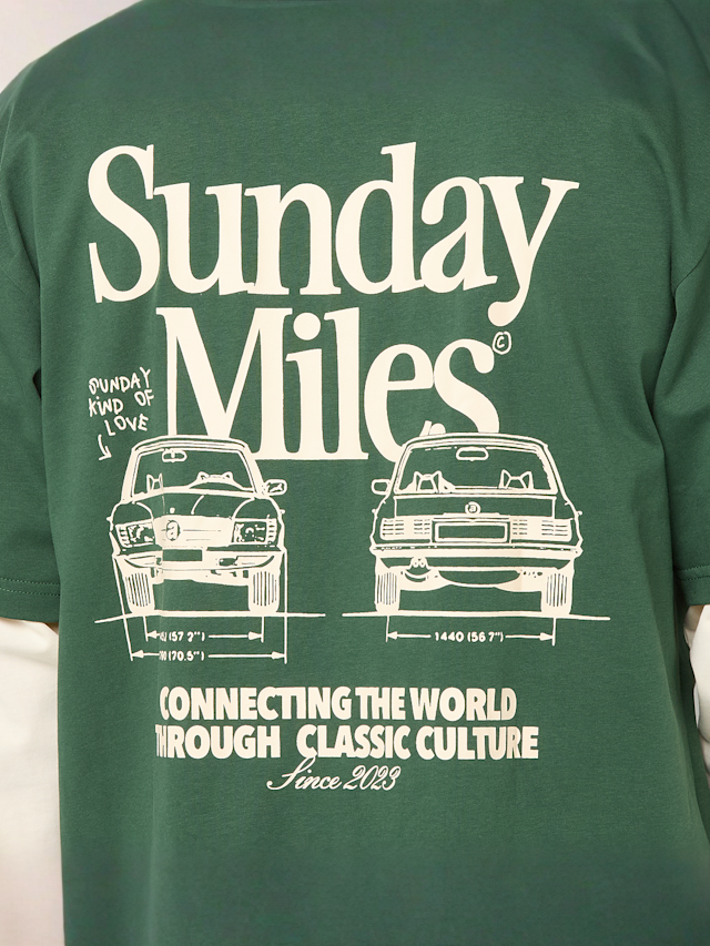 Another Cotton Lab, Sunday Miles Double Layer Longsleeve, green, Image 6 of 7