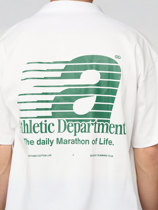 Another Cotton Lab, Athletic Department T-Shirt, white, Image 4 of 5