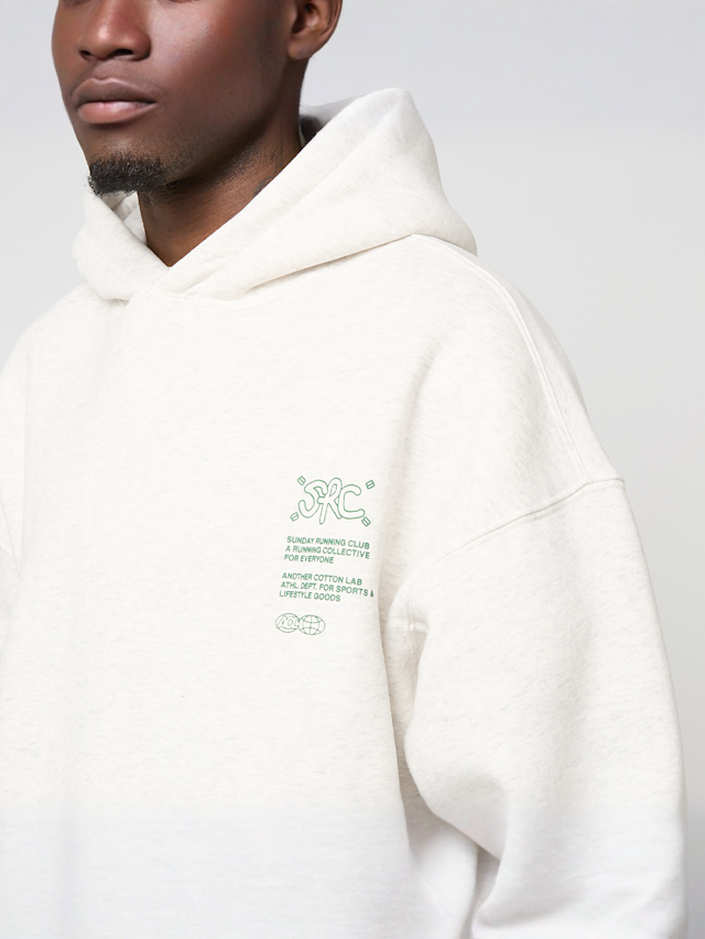 Another Cotton Lab, Athletic Department Hoodie, beige, Image 3 of 6