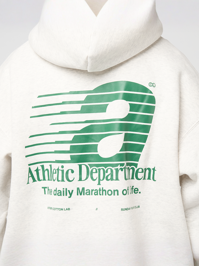 Another Cotton Lab, Athletic Department Hoodie, beige, Image 5 of 6
