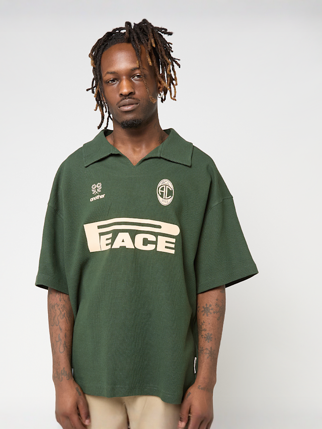 Another Cotton Lab, Peace Waffle Polo, green, Image 1 of 5