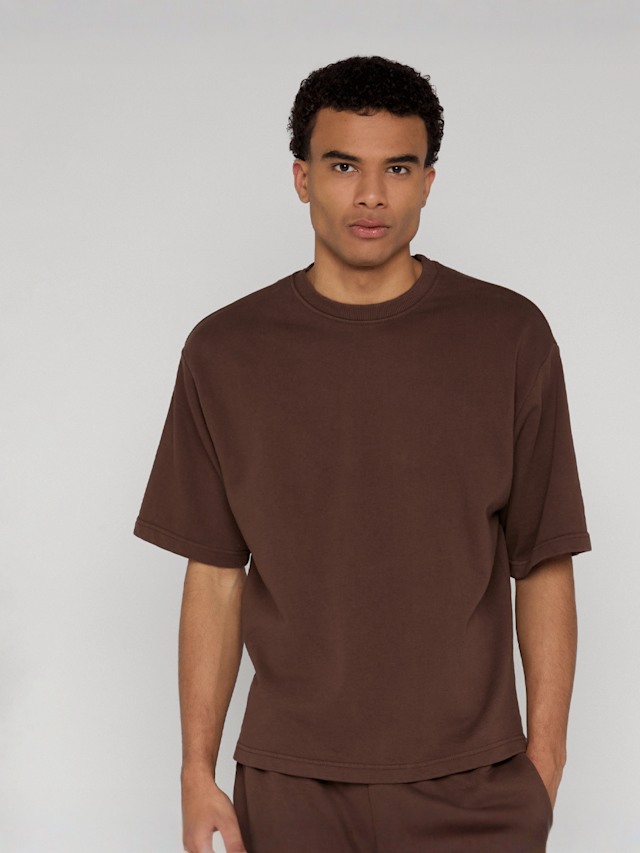 Urban Classics, Heavy Washed Boxy Tee, brown, Image 1 of 2