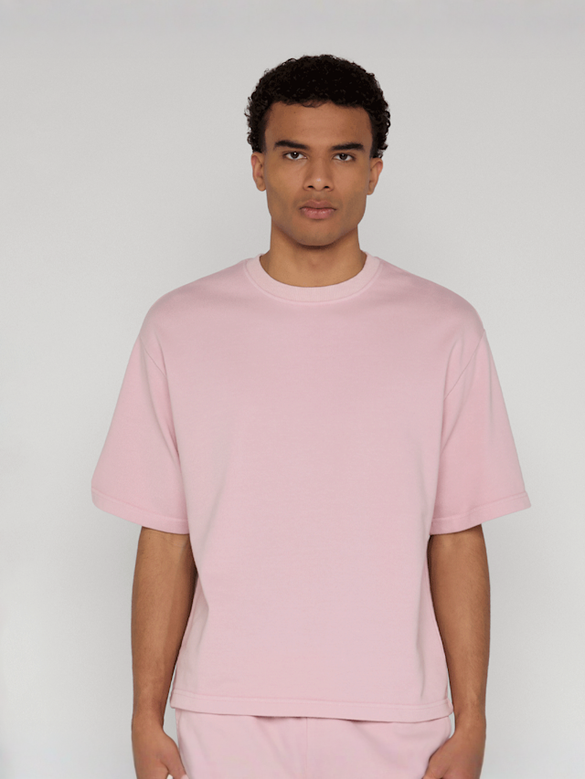 Urban Classics, Heavy Washed Boxy Tee, Pink, Image 1 of 2