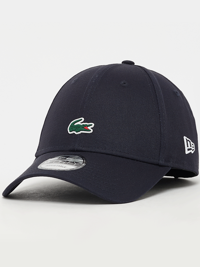 Lacoste, 9FORTY Lacoste x New Era Plain Cotton Cap, blue, Image 1 of 4