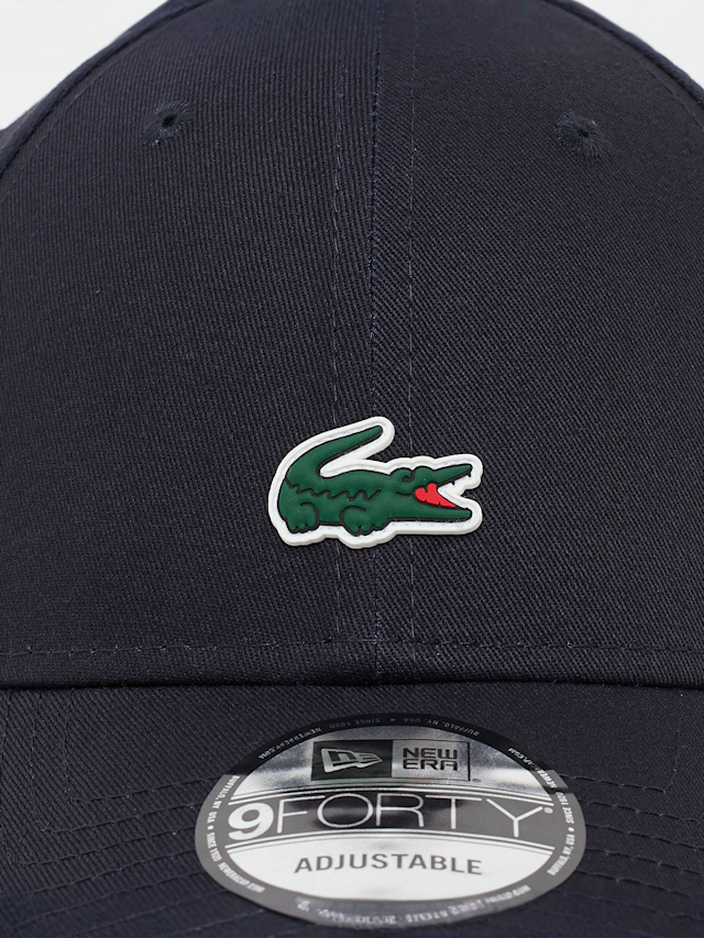 Lacoste, 9FORTY Lacoste x New Era Plain Cotton Cap, blue, Image 4 of 4