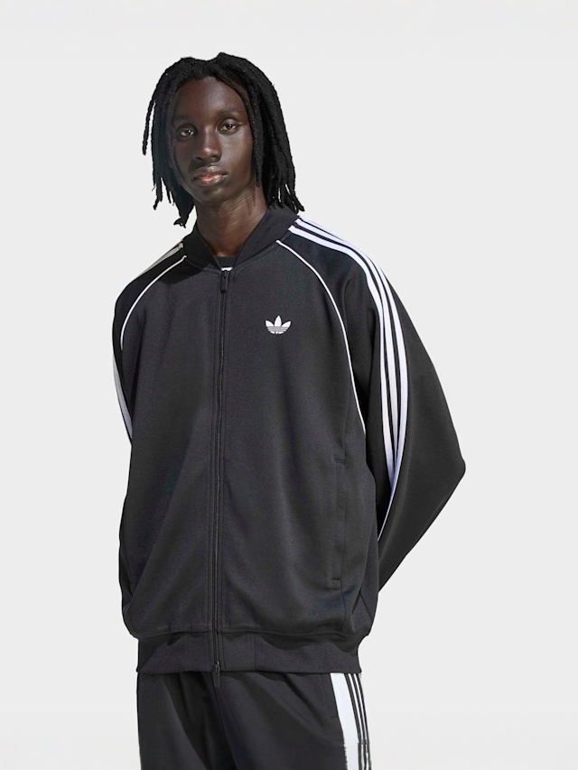 adidas Originals, Superstar Adicolor Classics Loose Tracktop, black, Image 1 of 5