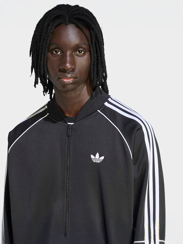 adidas Originals, Superstar Adicolor Classics Loose Tracktop, black, Image 3 of 5