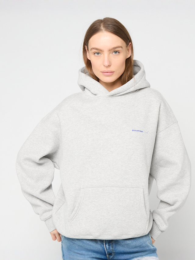 Another Cotton Lab, Nice Attitude Club Oversized Hoodie, grey, Image 2 of 5