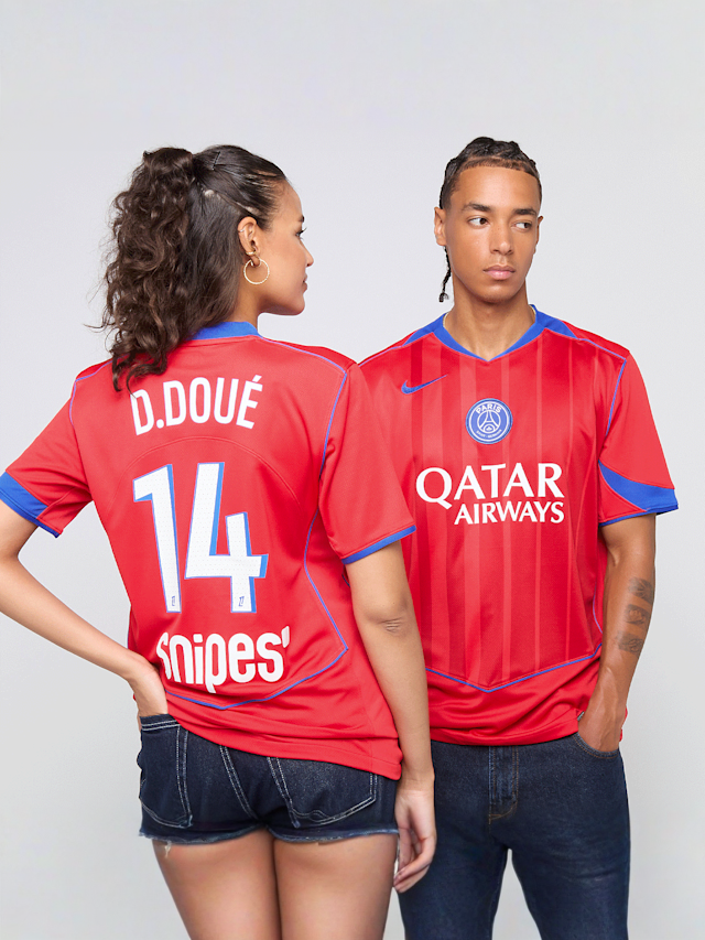 Nike, D. Doué / No. 14 / PSG Nike Third Stadium 2025/26, czerwony, Obraz 1 z 7