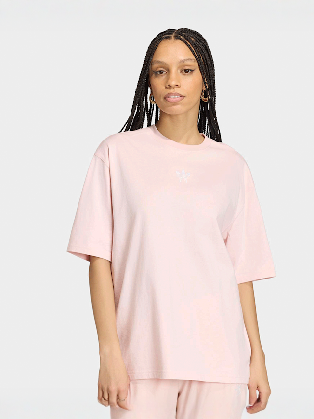 adidas Originals, Graphic Trefoil Tee, Pink, Image 1 of 5