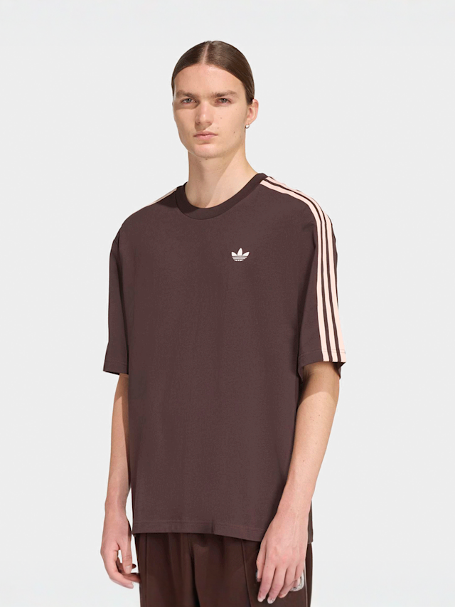 adidas Originals, Adicolor 3-Stripes Oversized Tee, brown, Image 1 of 5