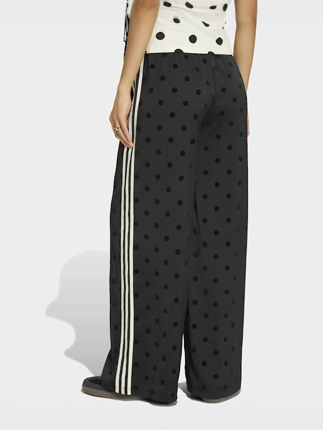 adidas Originals, Satin Polka Dots Wide Leg Pants, black, Image 2 of 5