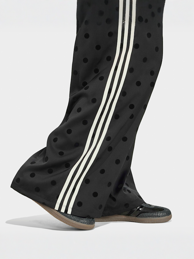 adidas Originals, Satin Polka Dots Wide Leg Pants, black, Image 4 of 5