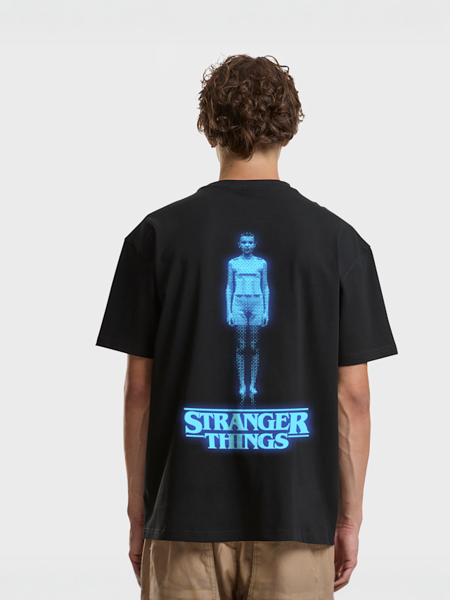 Mister Tee, Stranger Things Eleven Bitmap Loose Tee, zwart, Afbeelding 1 van 2