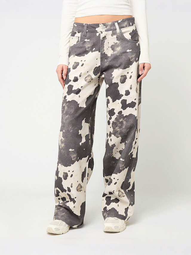 Decibel, Cow Print Baggy Pants, multi-colour, Image 1 of 5