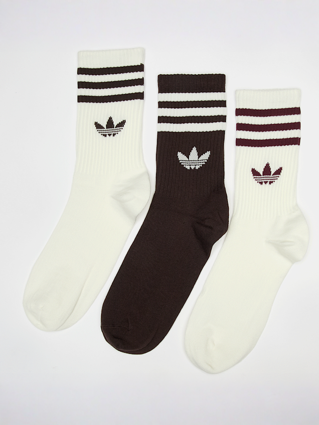 adidas Originals, 3 PACK - 3 Stripes Crew Sock, white, Image 1 of 2