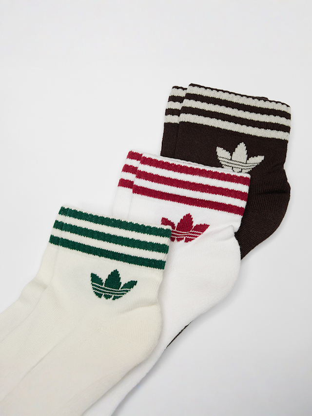 adidas Originals, 3 PACK - 3-Stripes Ankle Socks, white, Image 2 of 2