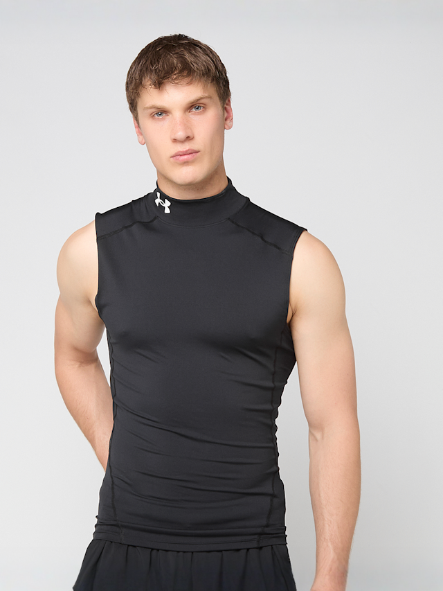 Under Armour, HeatGear® Compression Mock Sleeveless, black, Image 1 of 5