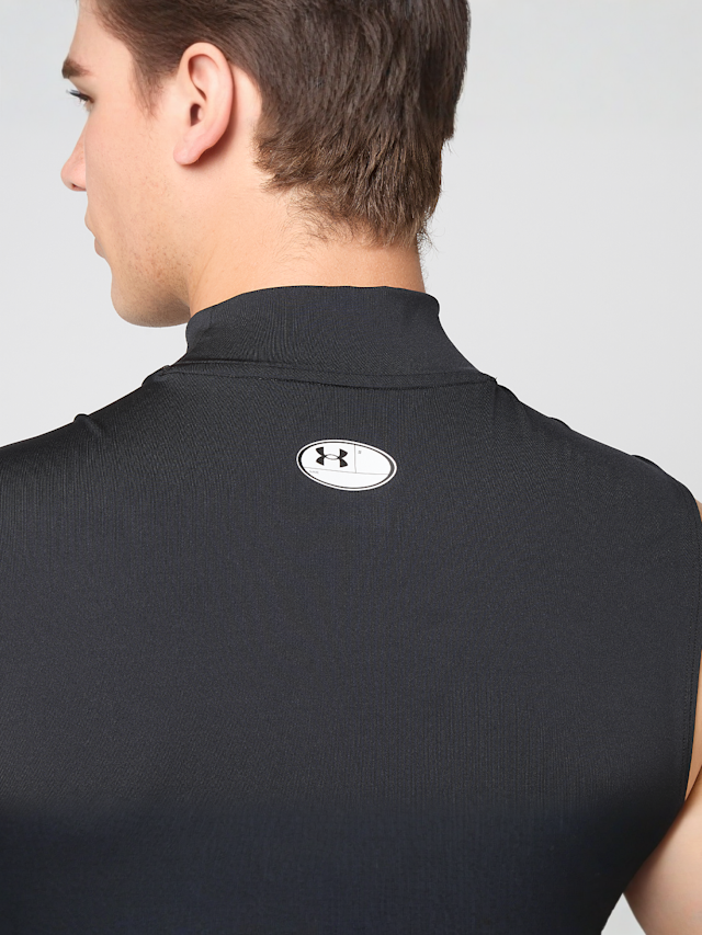 Under Armour, HeatGear® Compression Mock Sleeveless, black, Image 4 of 5