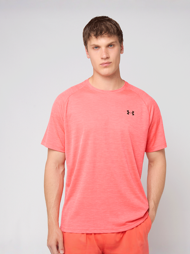 Under Armour, Tech Textured Shortsleeve, red, Image 1 of 5