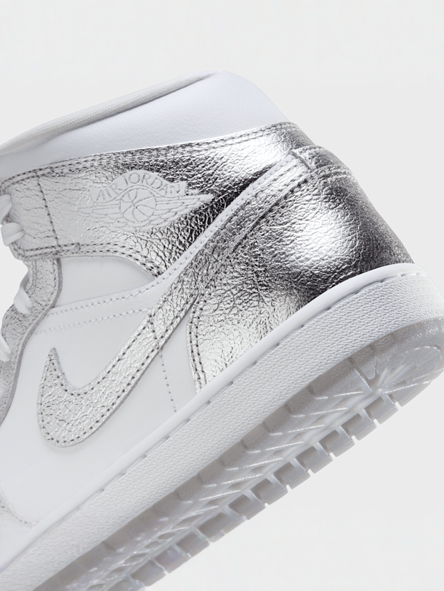 Jordan, Air Jordan 1 Mid SE summit white/blue chill-black, silver, Image 8 of 8