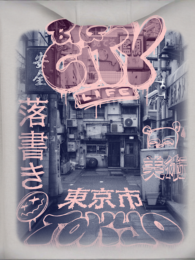 Mister Tee, Tokyo City Life Fluffy Zip Hoody, grey, Image 3 of 4