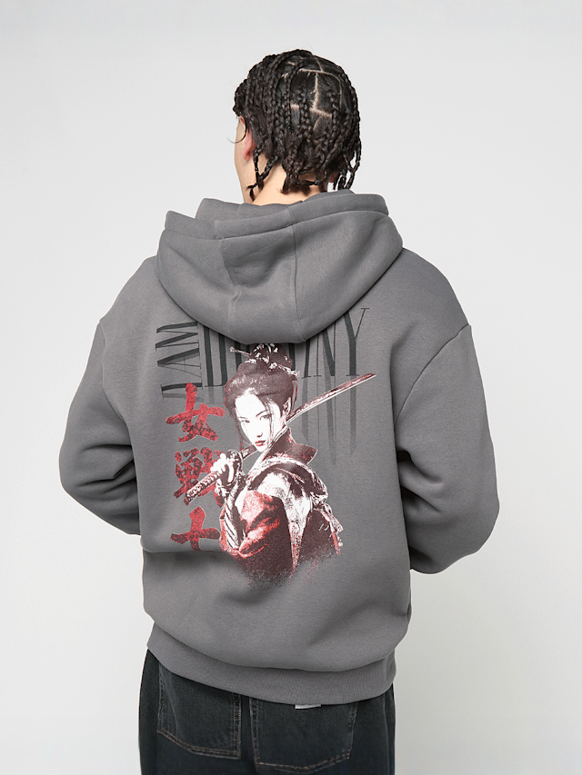 Mister Tee, I Am Destiny Fluffy Zip Hoody, grey, Image 1 of 5