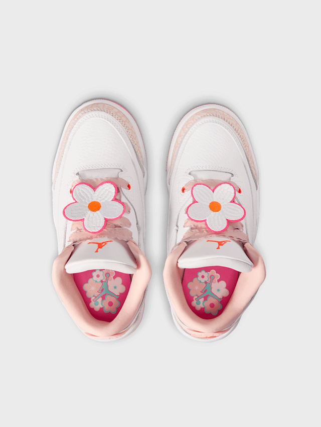 Jordan, Air Jordan 3 Retro "Spring Flowers" Children, white, Image 6 of 9