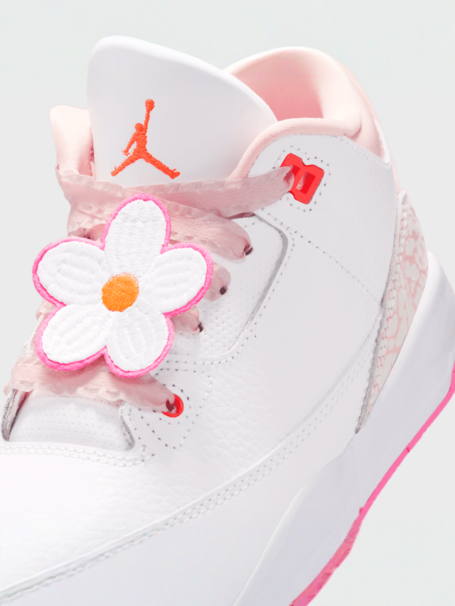 Jordan, Air Jordan 3 Retro "Spring Flowers" Children, white, Image 7 of 9