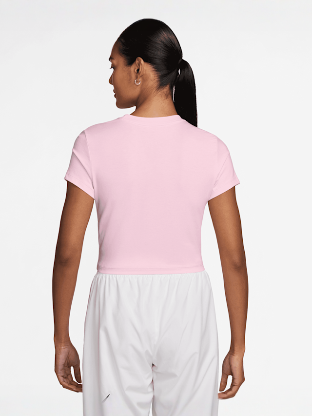 Nike  , Sportswear Chill Knit Cropped T-Shirt, light pink, Image 2 of 3