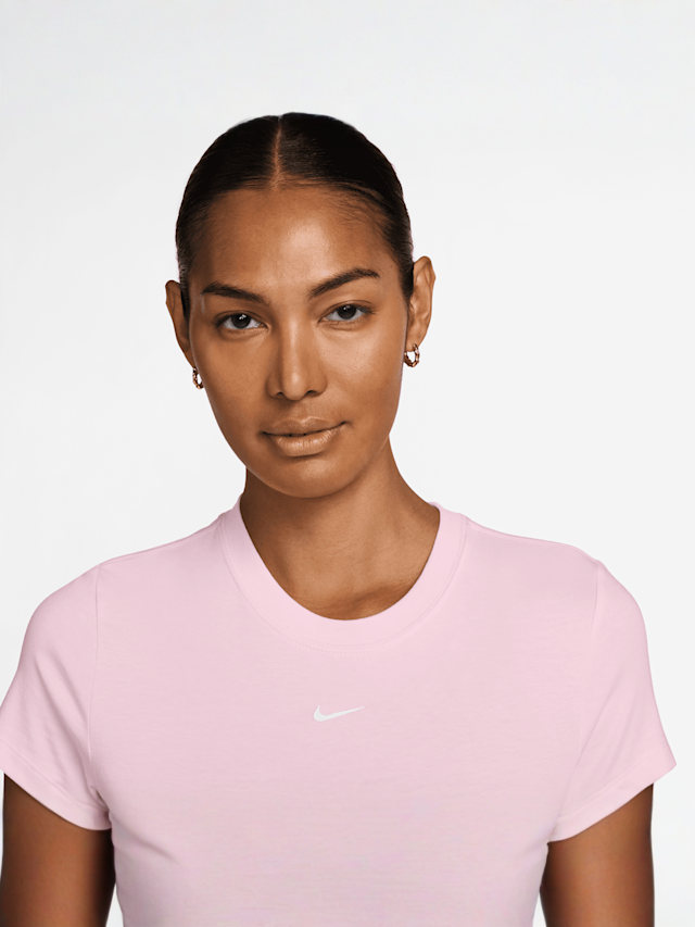 Nike  , Sportswear Chill Knit Cropped T-Shirt, light pink, Image 3 of 3