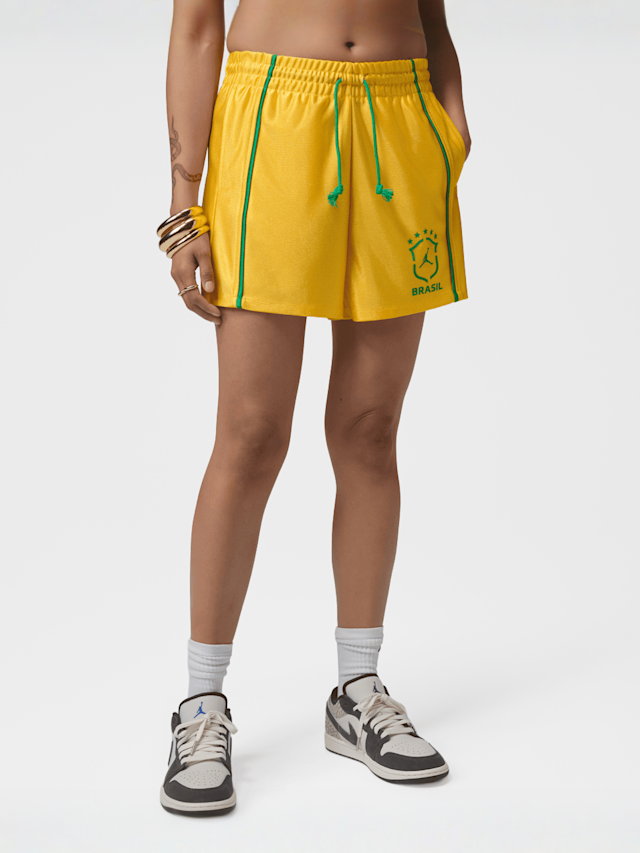 Jordan, Brooklyn Knit Brazil Shorts, yellow, Image 1 of 6