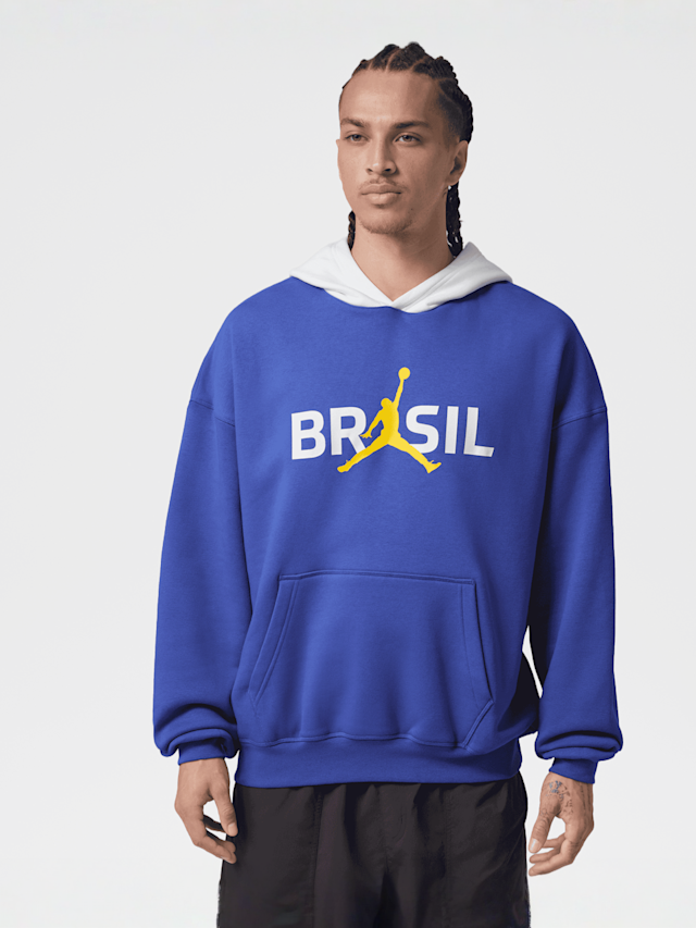 Jordan, Brasil Fleece Hoodie, blue, Image 1 of 6