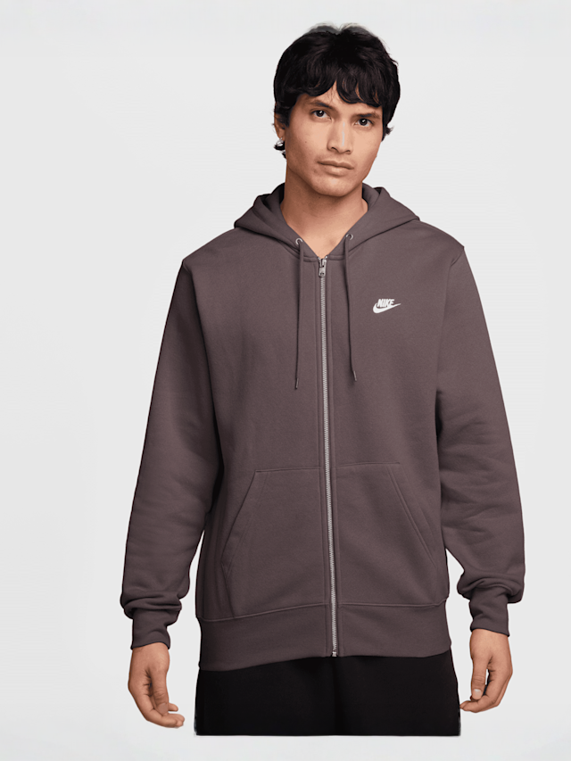 Nike  , Club Full-Zip Fleece Hoodie, grey, Image 1 of 3
