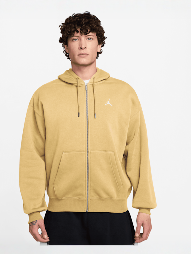 Jordan, Brooklyn Fleece Oversized Full-Zip Hoodie, yellow, Image 1 of 3