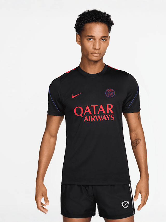 Nike  , PSG Strike Soccer Dri-FIT Short-Sleeve Top, black, Image 1 of 3