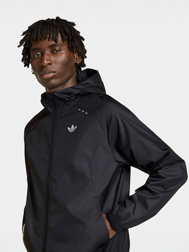 adidas Originals, Tech Trefoil Essentials Windbreaker, black, Image 3 of 5