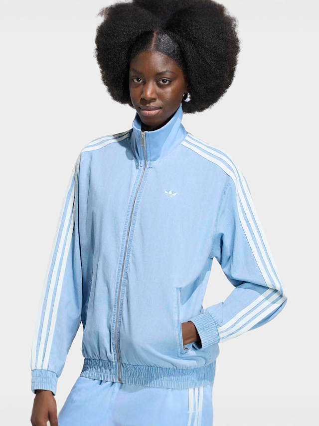 adidas Originals, Denim Firebird Tracktop, blue, Image 1 of 5