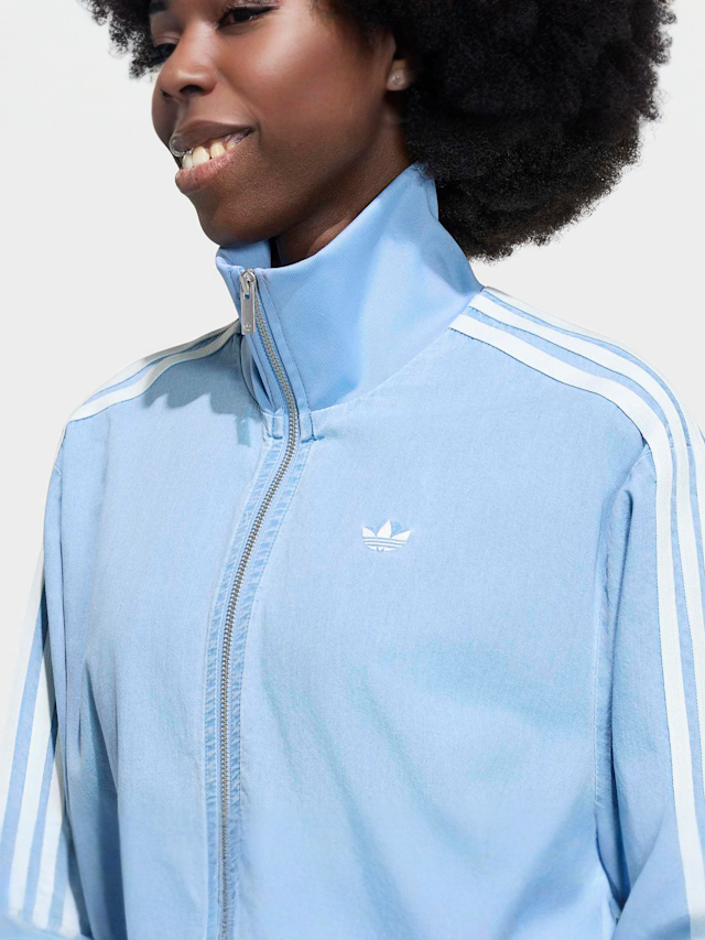 adidas Originals, Denim Firebird Tracktop, blue, Image 3 of 5